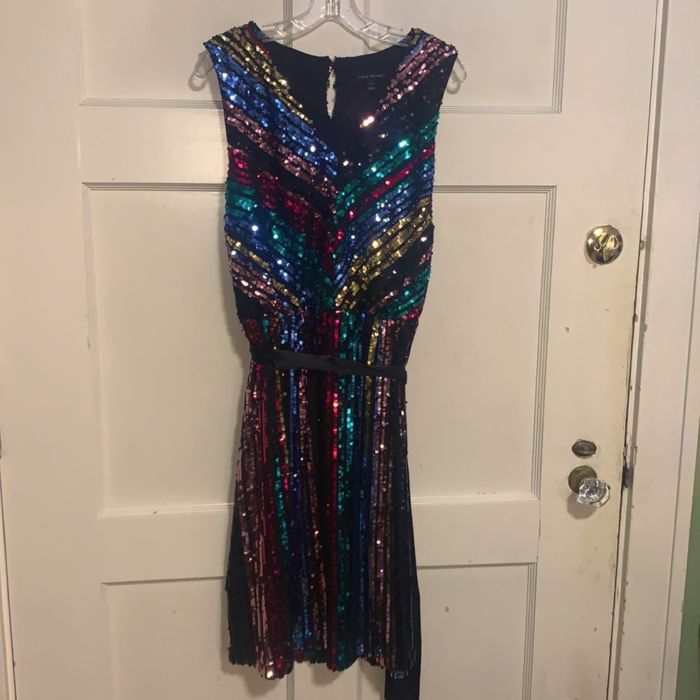 Lane Bryant sequins multicolored party  tie at waist new with tags size 18